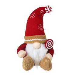 Sitting Red Gonk With Lollipop, 31cm 