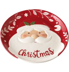 Add some magic to your holiday table with our Santa Christmas plate,