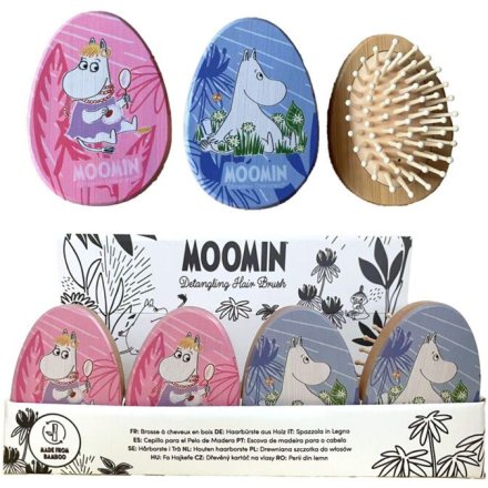 Moomin Tammi Shaped Bamboo Hair Brush, 9cm 