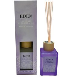 Indulge in the tranquil ambiance and delicate floral scent of our Eden Lavender & Chamomile Reed Diffuser