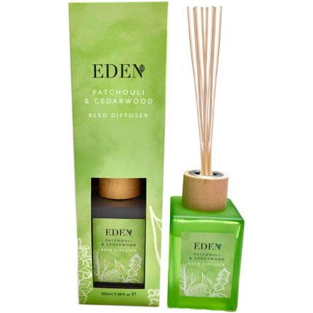 100ml Reed Diffuser with Eden Patchouli and Cedarwood Scent