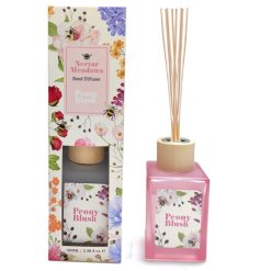 Create a serene atmosphere with Nectar Meadows Peony Reed Diffuser, turning your space into a tranquil meadow.