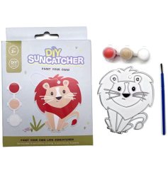 Unleash your inner artist and let the sun shine in with our Zooniverse Lion Paint Your Own DIY Suncatcher!