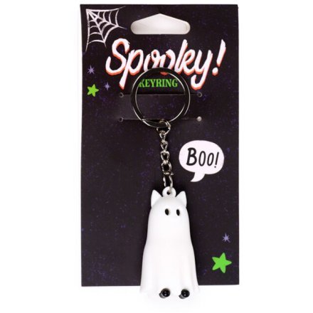Get your paws on this adorable and eerie keychain to flaunt your feline fandom! 