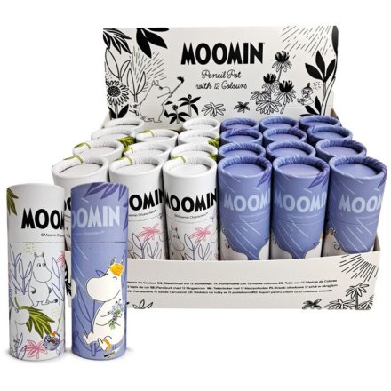 Moomin Pencil Pot with 12 Colouring Pencils 