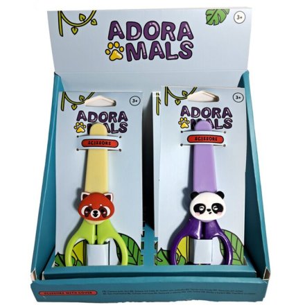 Children's Scissors and Charm Holder Set Adoramals Wild 