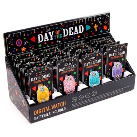 Embrace the celebration of life with our festive Day Of The Dead Silicone Digital Watch. 