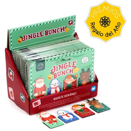 Deck your pages with festive cheer with the Jingle Bunch Christmas Magnetic Bookmark Set