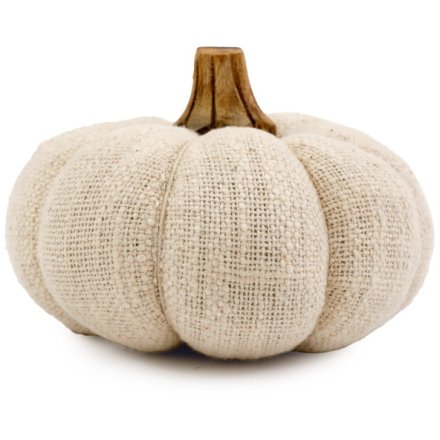 Cream Pumpkin Deco, 13cm 