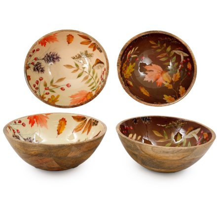 2/A Autumn Enamel Bowl, 17.5cm 