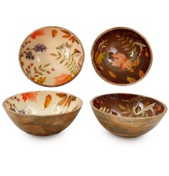 2/A Autumn Enamel Bowl, 17.5cm 