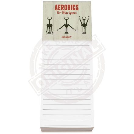Aerobics For Wine Lovers Magnetic Memo Pad , 21cm 