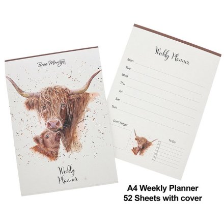 Bree Merryn Brody Cow Weekly Planner, 30cm 