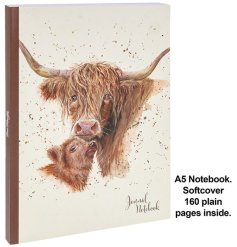 a cute highland cow plan papered note book
