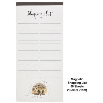 Bree Merryn Harley Hedgehog Magnetic Shopping List, 21cm