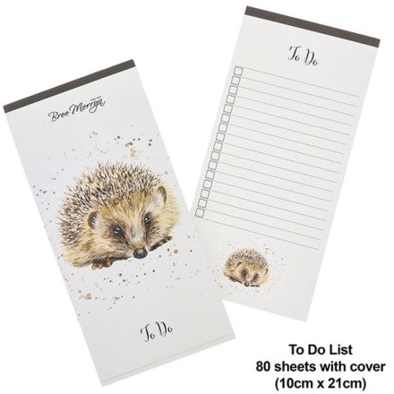 Bree Merryn Harley Hedgehog To-Do List , 21cm
