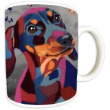 Add some puppy love to your mornings with our oh-so-charming Deborah Baker Dachshund Mug. 