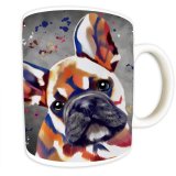 Add some whimsy to your mornings with our Deborah Barker Multi French Bulldog Mug
