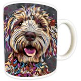 Unleash your love for labradoodles with the charming Deborah Barker Labradoodle Mug 