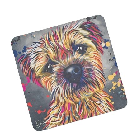 Terrier MDF Coaster, 10cm 