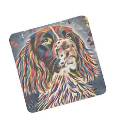 Add a touch of canine elegance to your home with the charming Deborah Barker Spaniel MDF Coaster,