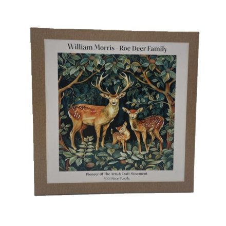 500-Piece Jigsaw Puzzle William Morris Design Roe Deer Family, 39.5cm