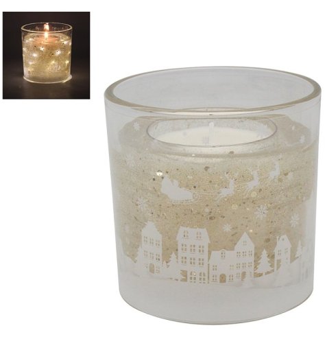 get in the xmas spirit with this house gel candle 