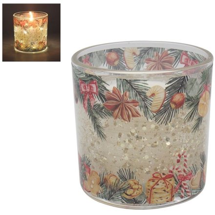 Cinnamon Spice LED Gel Candle, 10cm 