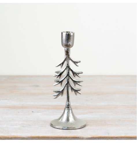 Add a touch of elegance to your home with this beautiful gold candle tree holder.