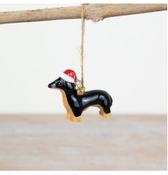Hanging Sausage Dog Deco, 6.2cm 