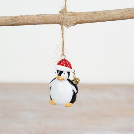 Hanging Penguin Tree Deco, 3.5cm 
