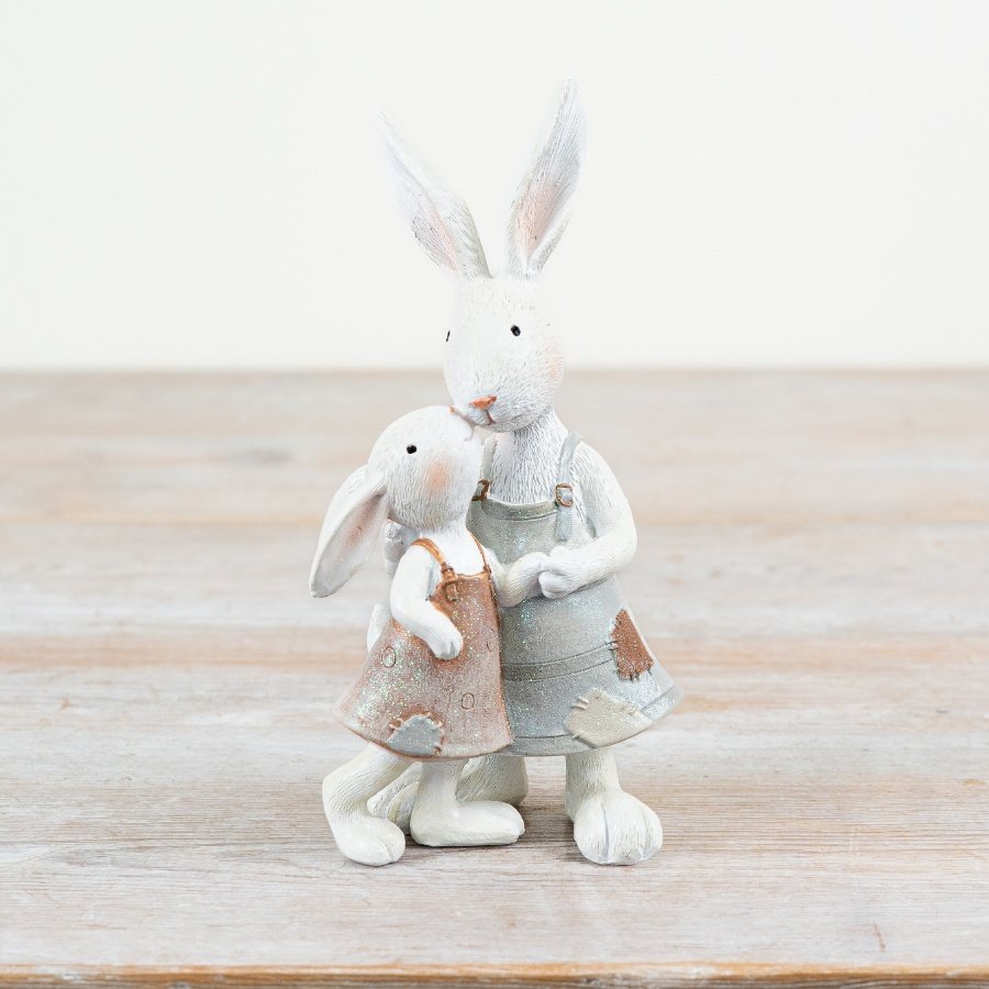 Bring charm to your Easter décor with this sweet Mother and Daughter Rabbit decoration.