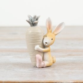 Charming Rabbit Holding Carrot Ornament 