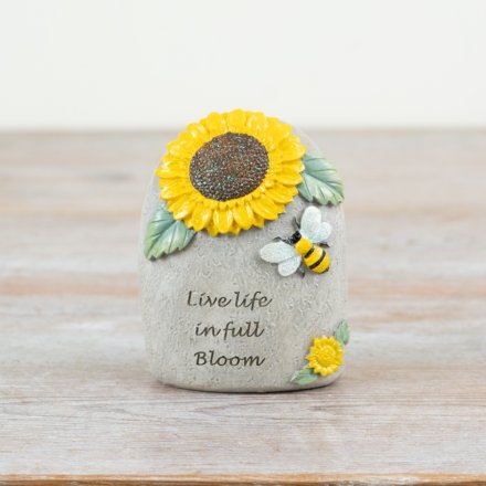 Decorative stone bee sculpture for your garden.