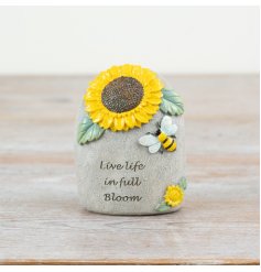 Decorative stone bee sculpture for your garden.