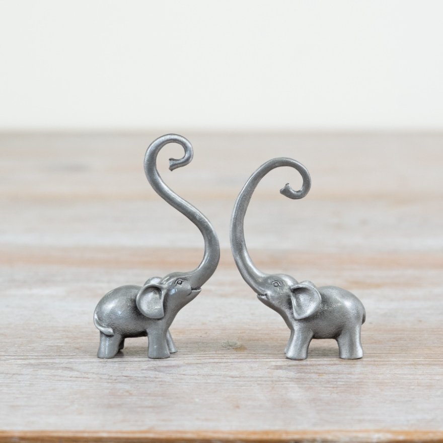 Elephant Ring Holder Pewter 