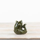 Stylish green fish vase
