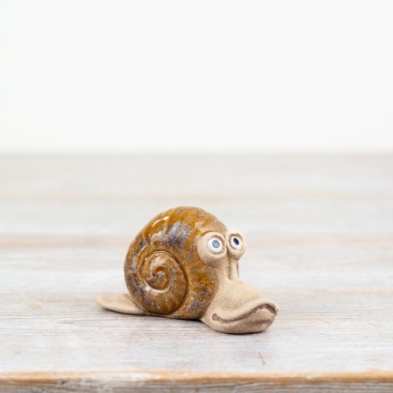 Brown Snail Ornament, 7.8cm 