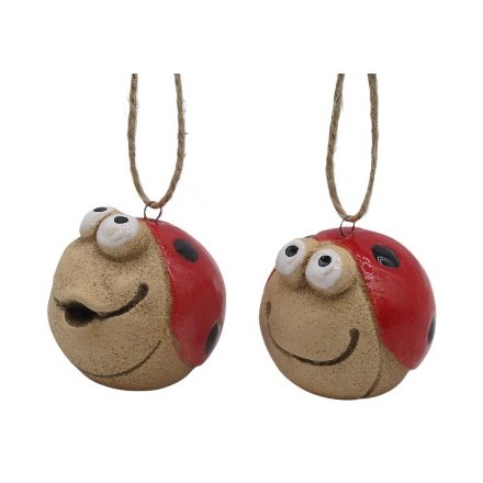 Smiley Face Lady Bug Hanger, 5.5cm 