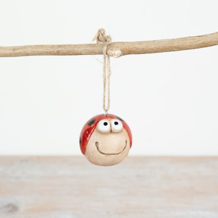 Add some holiday cheer with our Smiley Face Ladybug, complete with hanger. 