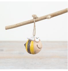 Spice up your living space with a charming Bumble Bee hanger, featuring a vibrant yellow hue!