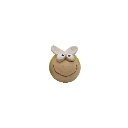 Yellow Bumble Bee Head Deco 5.7cm 