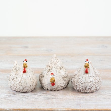 Small Rustic Chicken Deco, 8.1cm 