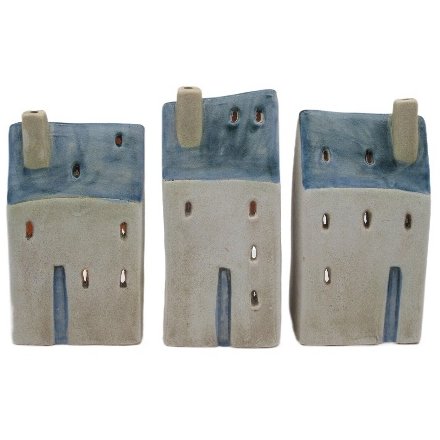 3/A Village Windlight House Deco, 14.3cm 