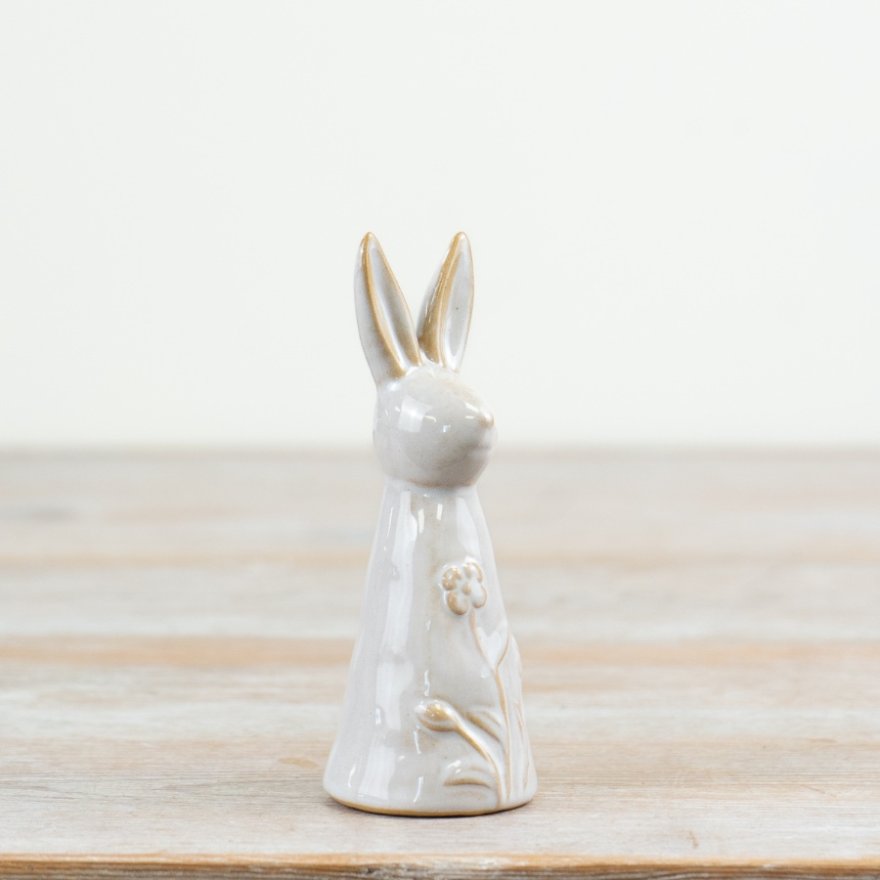 Floral Rabbit Ornament, 11cm
