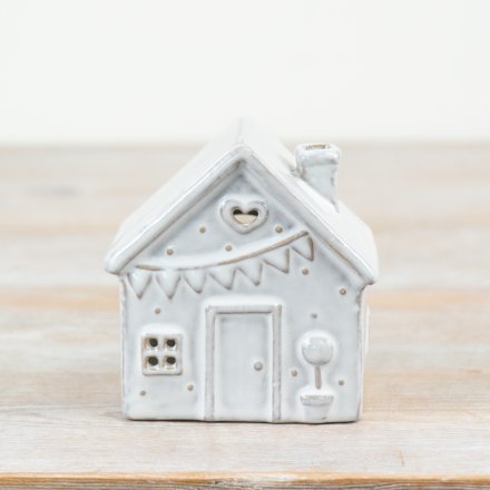 Ceramic T-Light House 11cm