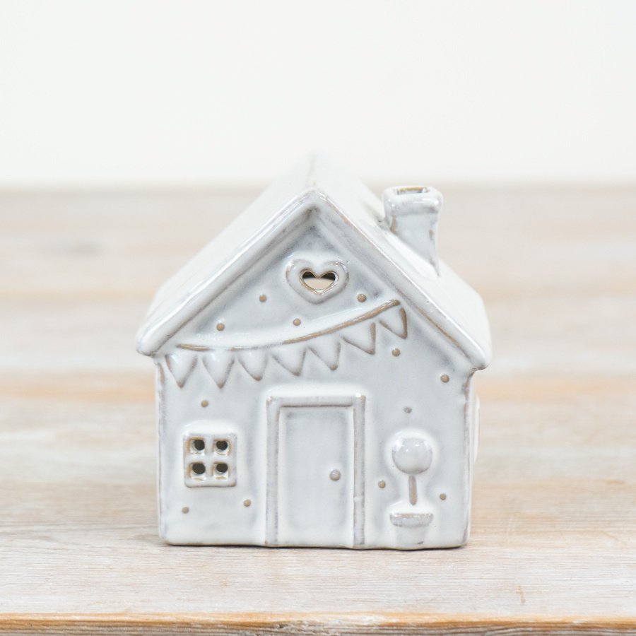 Ceramic T-Light House 11cm