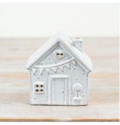 Ceramic T-Light House 11cm