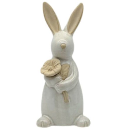 Rabbit With Flower, 17cm