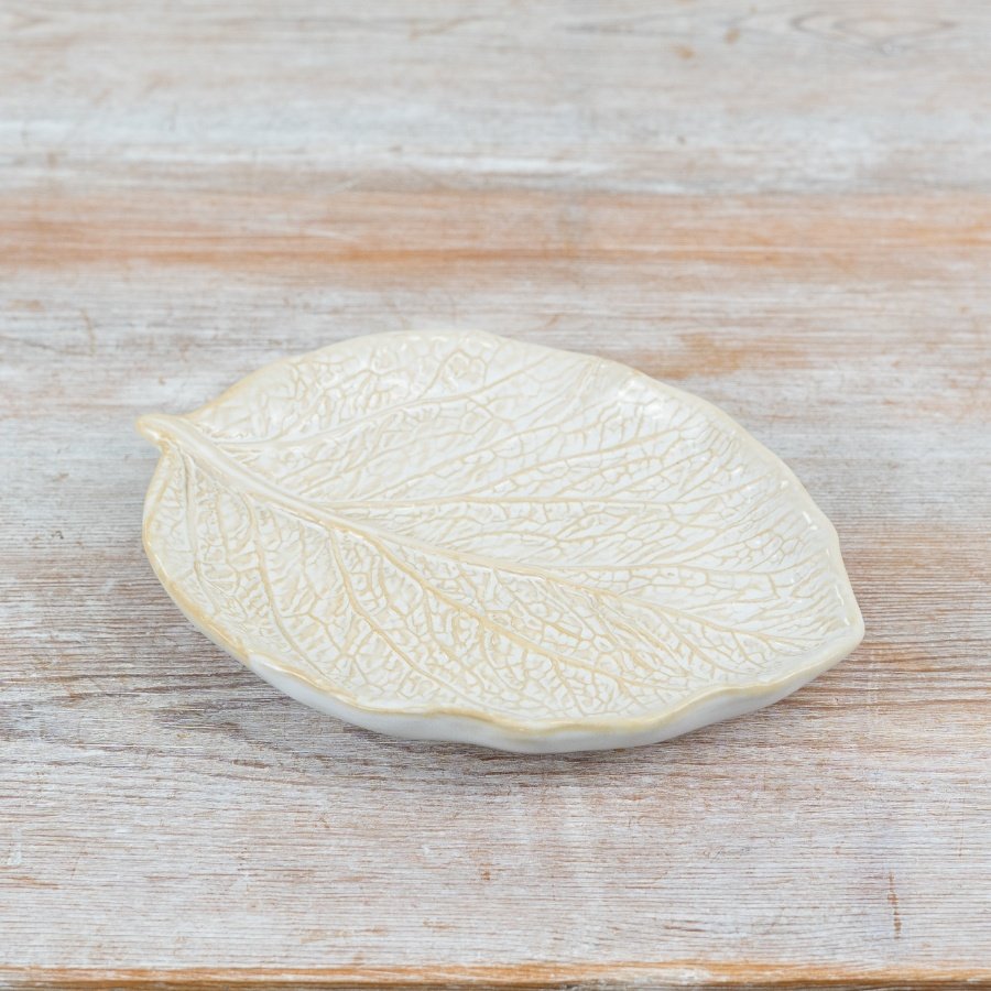 Glazed Leaf Plate, 17cm